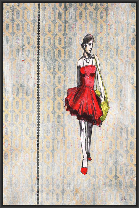 RUNWAY III 22L X 28H Floater Framed Art Giclee Wrapped Canvas