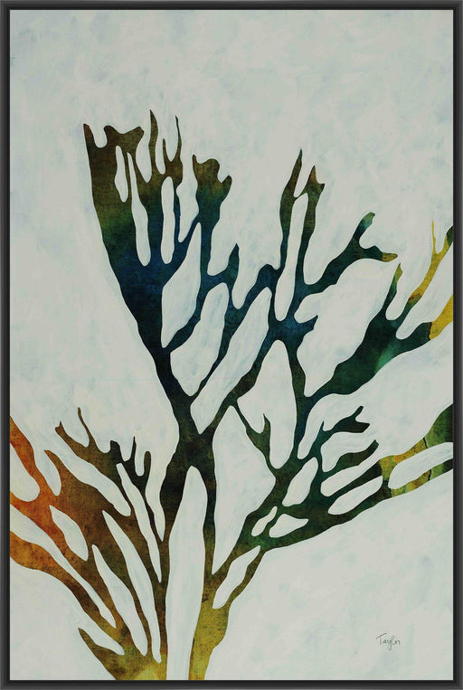 SEA WEED 22L X 28H Floater Framed Art Giclee Wrapped Canvas