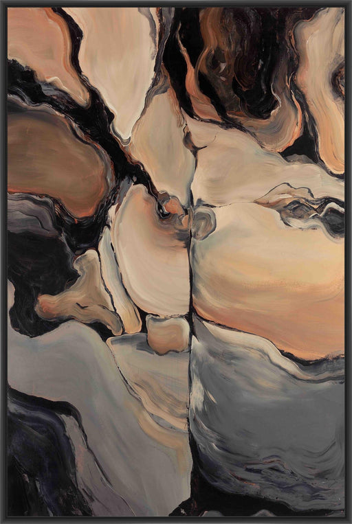 SEDIMENT 22L X 28H Floater Framed Art Giclee Wrapped Canvas