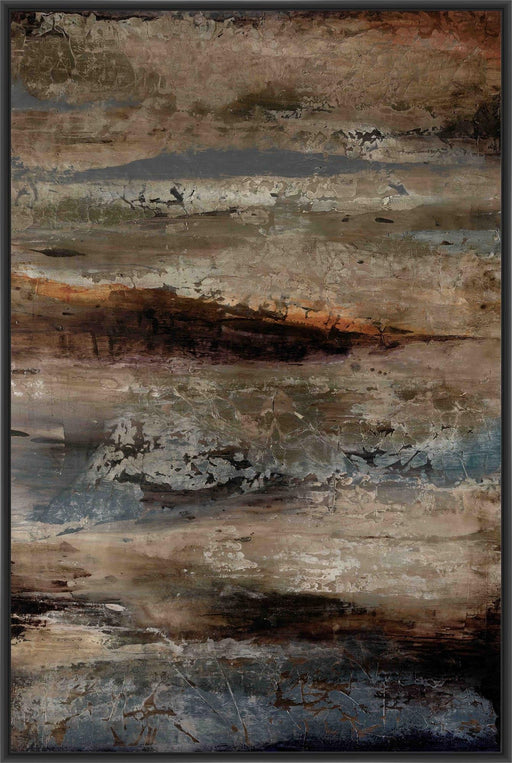 SEDIMENT ROCKS 22L X 28H Floater Framed Art Giclee Wrapped Canvas