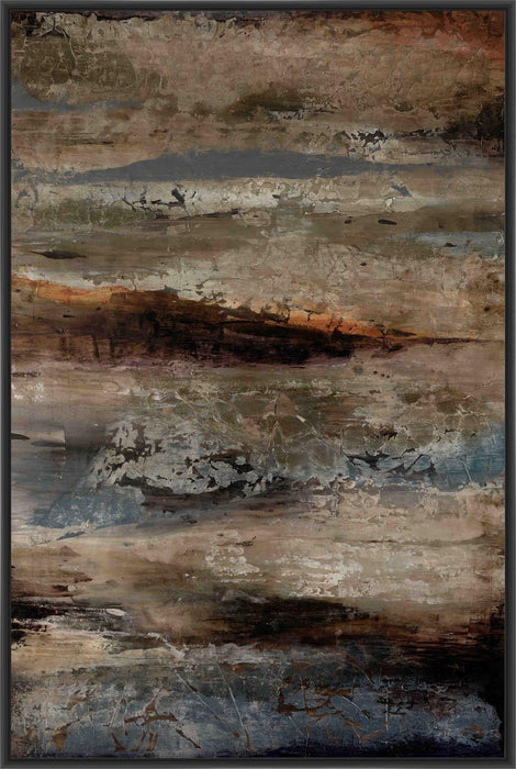 SEDIMENT ROCKS 22L X 28H Floater Framed Art Giclee Wrapped Canvas