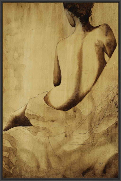 SEPIA TONE II 22L X 28H Floater Framed Art Giclee Wrapped Canvas