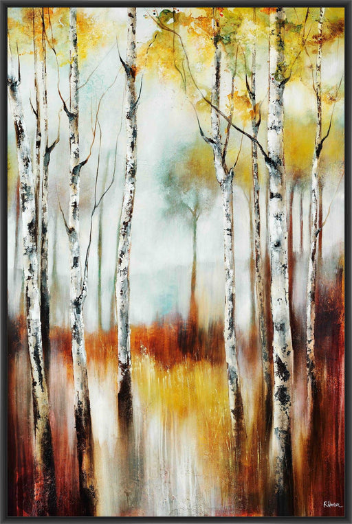 SILENT WOODS 22L X 28H Floater Framed Art Giclee Wrapped Canvas