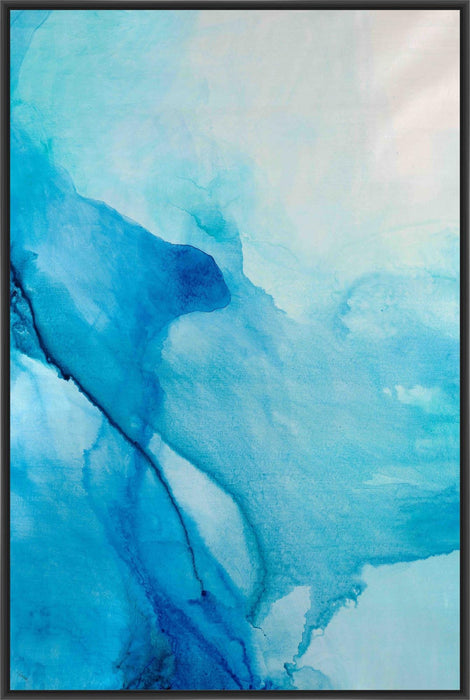 SOFT AND FLOWING III 22L X 28H Floater Framed Art Giclee Wrapped Canvas