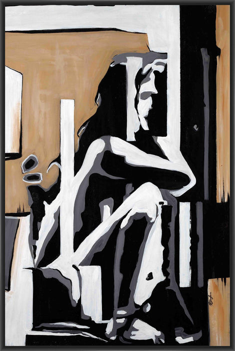 STILL ON MY MIND II 22L X 28H Floater Framed Art Giclee Wrapped Canvas