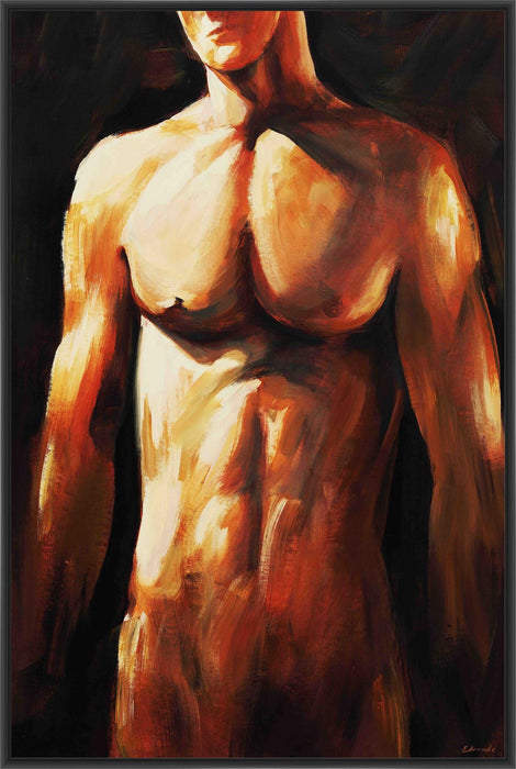 STRIKE A POSE 22L X 28H Floater Framed Art Giclee Wrapped Canvas