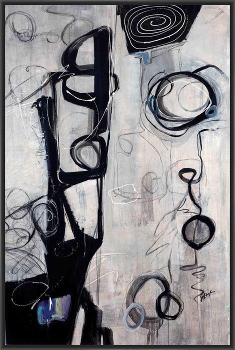 STRINGS AND THINGS 22L X 28H Floater Framed Art Giclee Wrapped Canvas