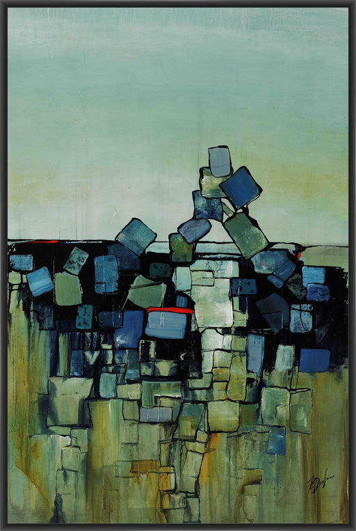 STUMBLING BLOCKS I 22L X 28H Floater Framed Art Giclee Wrapped Canvas