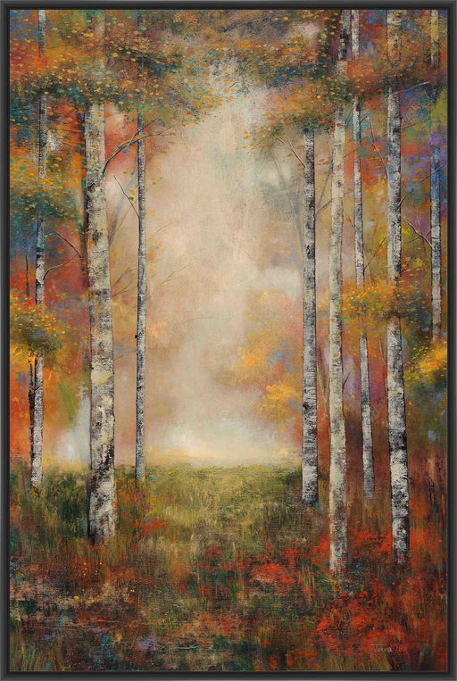 THROUGH THE TREES II 22L X 28H Floater Framed Art Giclee Wrapped Canvas