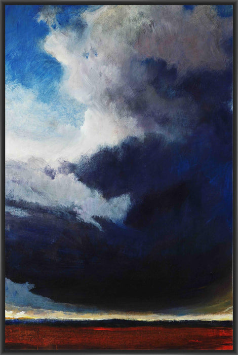 WESTERN SKY 22L X 28H Floater Framed Art Giclee Wrapped Canvas