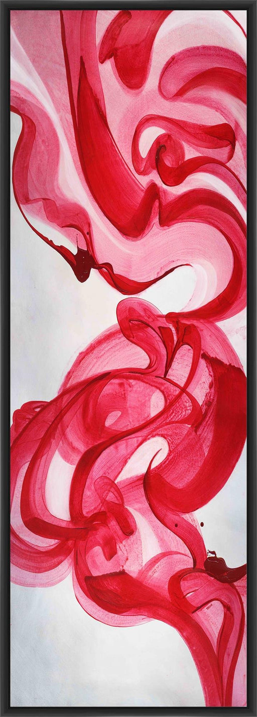 COLOR RIBBONS I 22L X 28H Floater Framed Art Giclee Wrapped Canvas