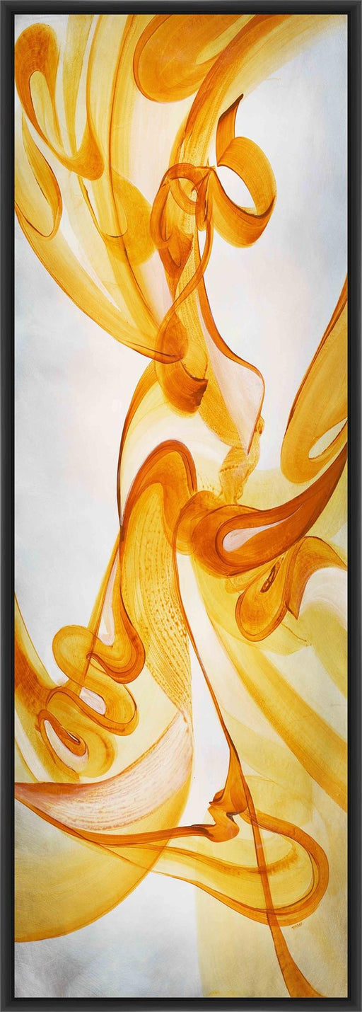 COLOR RIBBONS III 22L X 28H Floater Framed Art Giclee Wrapped Canvas