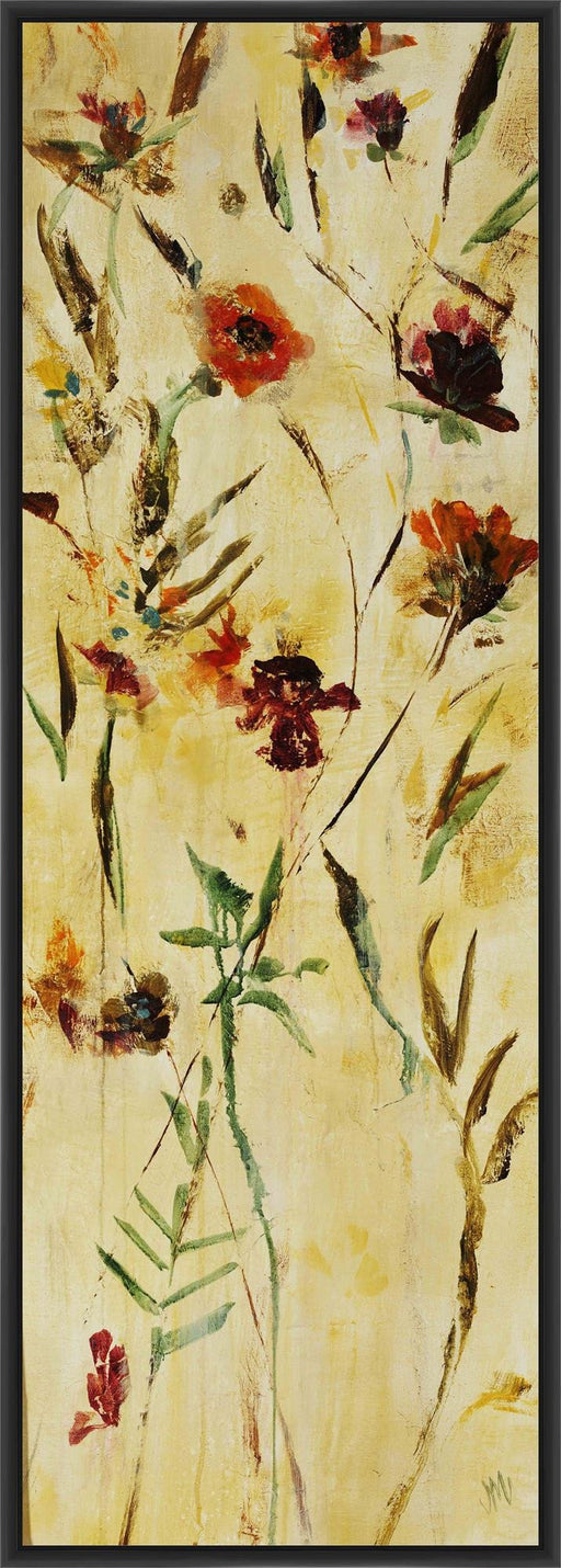 FLORAL HALO III 22L X 28H Floater Framed Art Giclee Wrapped Canvas