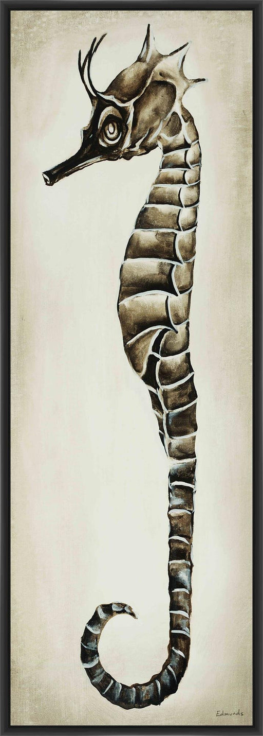 SEAHORSE I 22L X 28H Floater Framed Art Giclee Wrapped Canvas