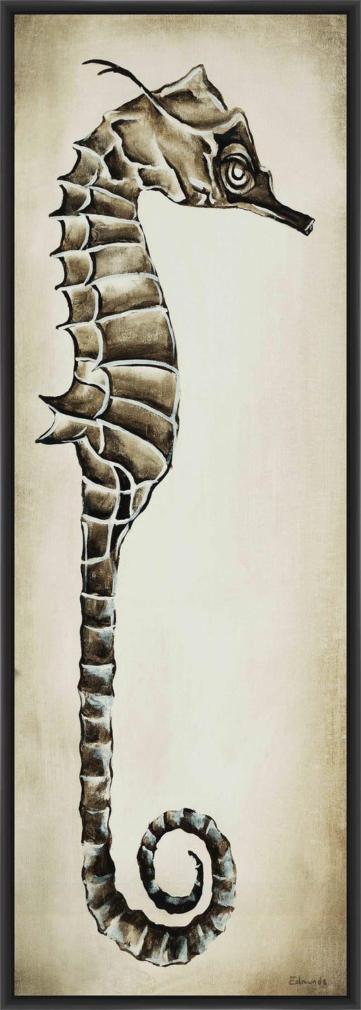 SEAHORSE II 22L X 28H Floater Framed Art Giclee Wrapped Canvas