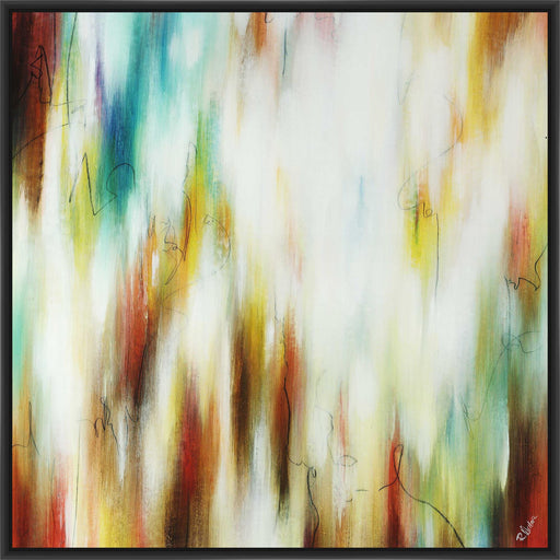 COLOR DANCE 28L X 28H Floater Framed Art Giclee Wrapped Canvas