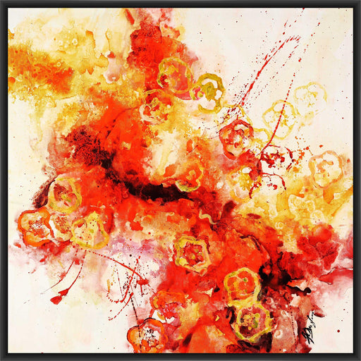 PEPPERS I 28L X 28H Floater Framed Art Giclee Wrapped Canvas