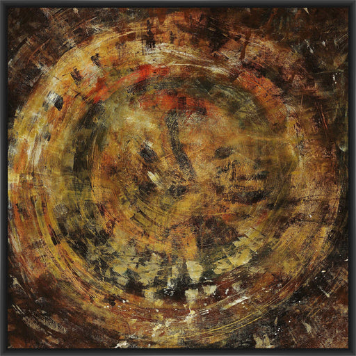 SOLAR DISC II 28L X 28H Floater Framed Art Giclee Wrapped Canvas