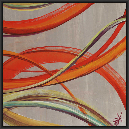 SWIRL PEARL 28L X 28H Floater Framed Art Giclee Wrapped Canvas