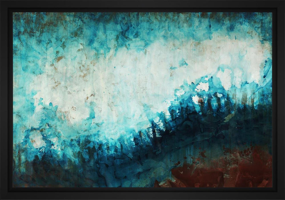 Emerald Rapids 28L X 22H Floater Framed Art Giclee Wrapped Canvas