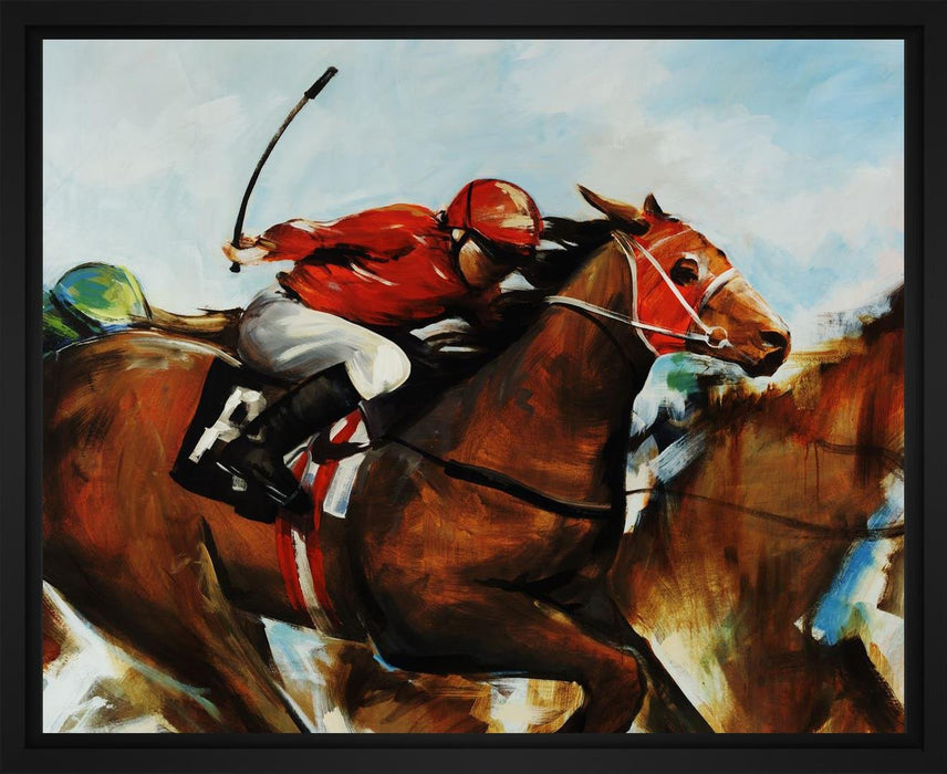 Finish Line 28L X 28H Floater Framed Art Giclee Wrapped Canvas