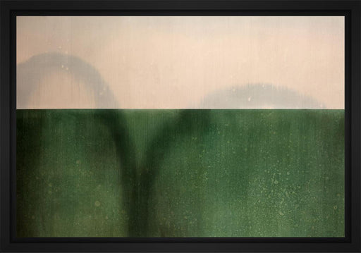 Green Field 28L X 22H Floater Framed Art Giclee Wrapped Canvas