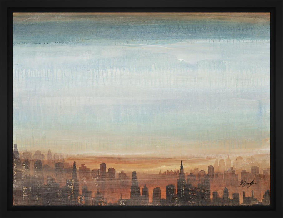 Hill City I 28L X 28H Floater Framed Art Giclee Wrapped Canvas