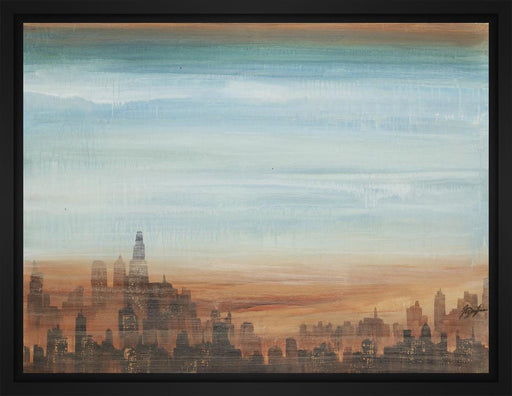 Hill City II 28L X 28H Floater Framed Art Giclee Wrapped Canvas