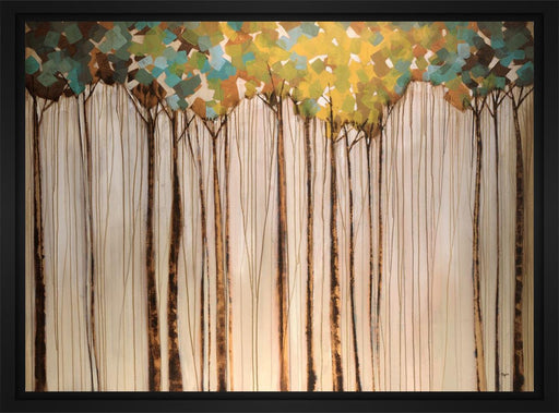 Light in the Leaves 28L X 28H Floater Framed Art Giclee Wrapped Canvas