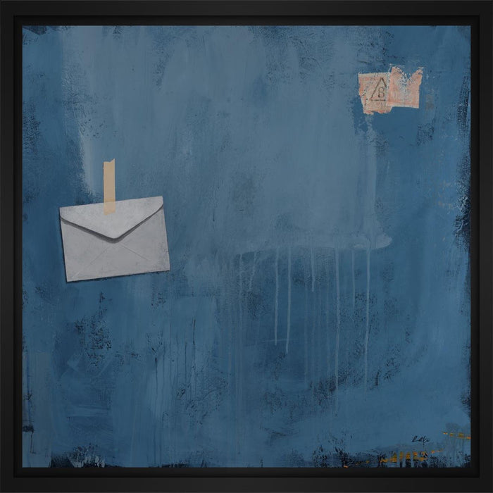 Love Letter 28L X 28H Floater Framed Art Giclee Wrapped Canvas