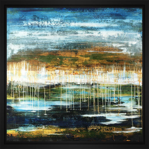 Marshland Paradise 28L X 28H Floater Framed Art Giclee Wrapped Canvas