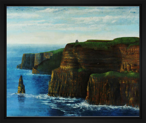 Mohea Cliffs 28L X 28H Floater Framed Art Giclee Wrapped Canvas