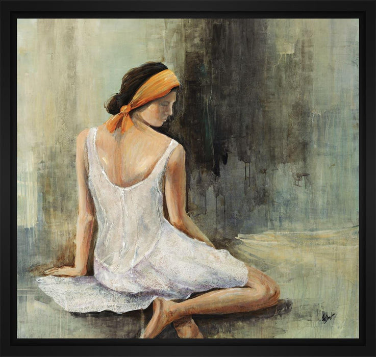 Morning Dress 28L X 28H Floater Framed Art Giclee Wrapped Canvas