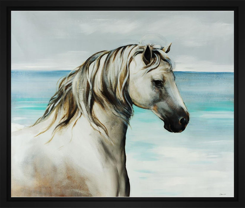 Oceans Spirit 28L X 28H Floater Framed Art Giclee Wrapped Canvas