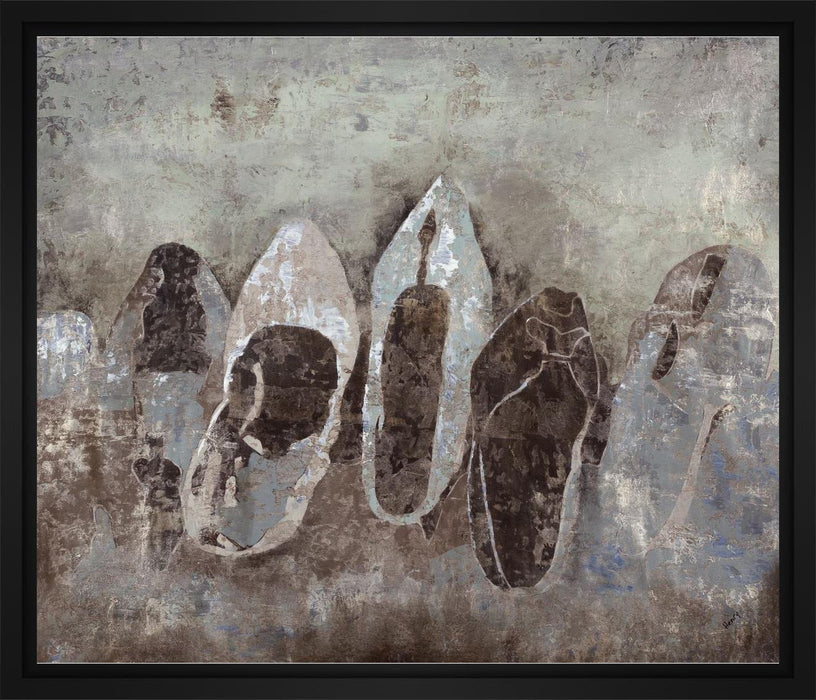 Oh My Good Shoes 28L X 28H Floater Framed Art Giclee Wrapped Canvas