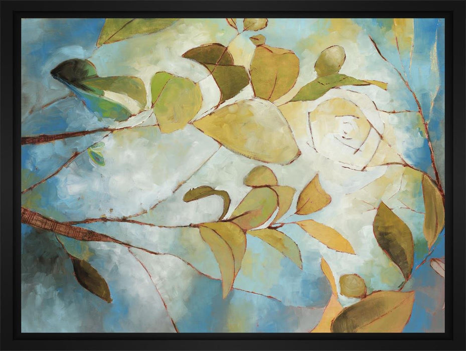 Olive Branch 28L X 22H Floater Framed Art Giclee Wrapped Canvas