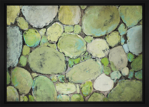 Pebbles 28L X 22H Floater Framed Art Giclee Wrapped Canvas