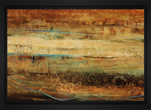 Subterranean Blues 28L X 22H Floater Framed Art Giclee Wrapped Canvas