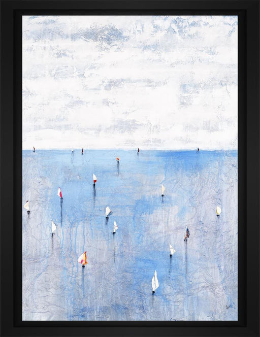 Windward Way IV 22L X 28H Floater Framed Art Giclee Wrapped Canvas