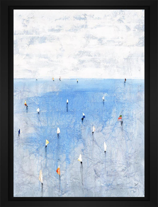 Windward Way V 22L X 28H Floater Framed Art Giclee Wrapped Canvas