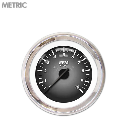 Tachometer Gauge-Pulsar Gray Black Modern Needles Chrome Trim Rings Style Kit Installed