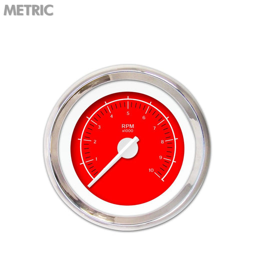 Tachometer Gauge-VX Red White Modern Needles Chrome Trim Rings Style Kit DIY Install