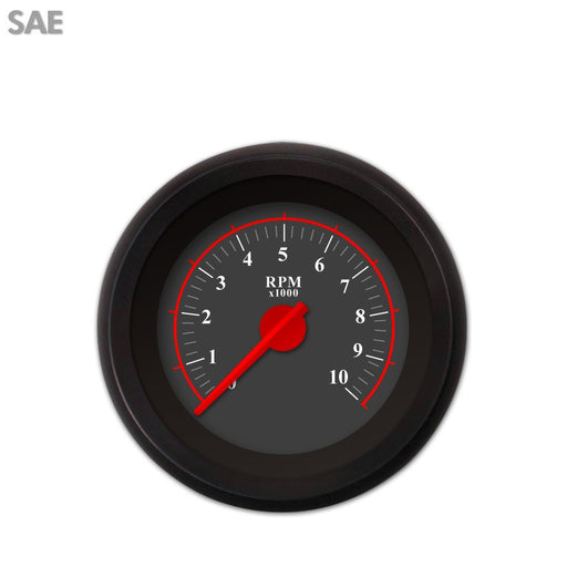 Tachometer Gauge-Omega Black Red Modern Needles Black Trim Rings Style Kit DIY Install