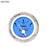 Fuel level Gauge-Pinstripe Blue White Vintage Needles Chrome Trim Rings Style Kit DIY Install