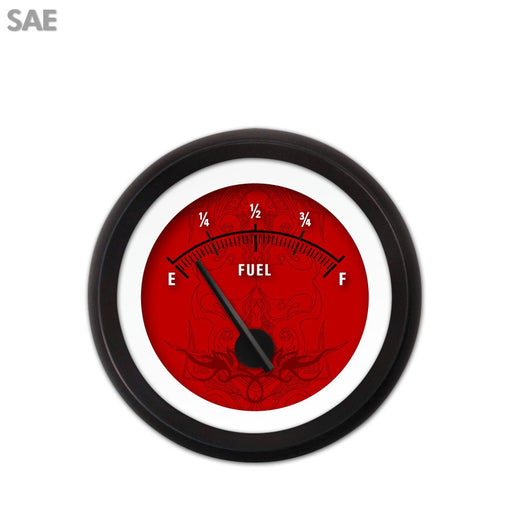 Fuel level Gauge-Tribal Red Black Modern Needles Black Trim Rings Style Kit DIY Install