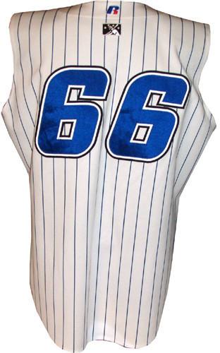 Chase Wright #66 2007 Trenton Thunder Game Used White Alternate Sleeveless Jersey