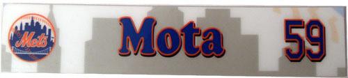 Guillermo Mota #59 2007 Game Used Locker Room Name Plate