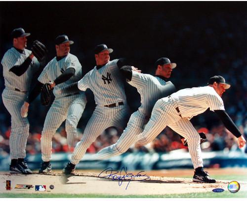 Roger Clemens Yankees Multi-Exposure 16x20 Photo (TS Auth) (MLB AUTH)