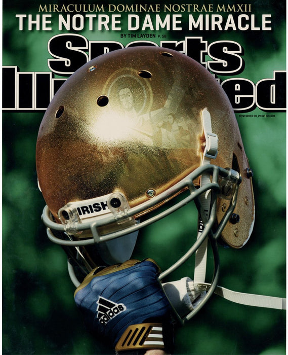 Notre Dame Sports Illustrated Cover w/ Helmet 16x20 Photo Uns.