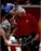 Bob Knight Signed Red Sweater Yelling At Referee 8x10 Photo